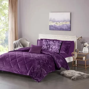 روتختی نوپه هوم مدل مخمل مینیمال کد M13 دو نفره 7تکه به همراه روبالشی